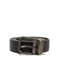 Dolce & Gabbana Brown Calf Leather Vintage Style Silver Buckle Belt