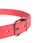 Dolce & Gabbana Pink Lambskin Leather Silver Metal Buckle Belt