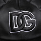 Dolce & Gabbana Men Black Velvet Animal Ears Baseball Cap Hat