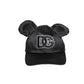 Dolce & Gabbana Men Black Velvet Animal Ears Baseball Cap Hat
