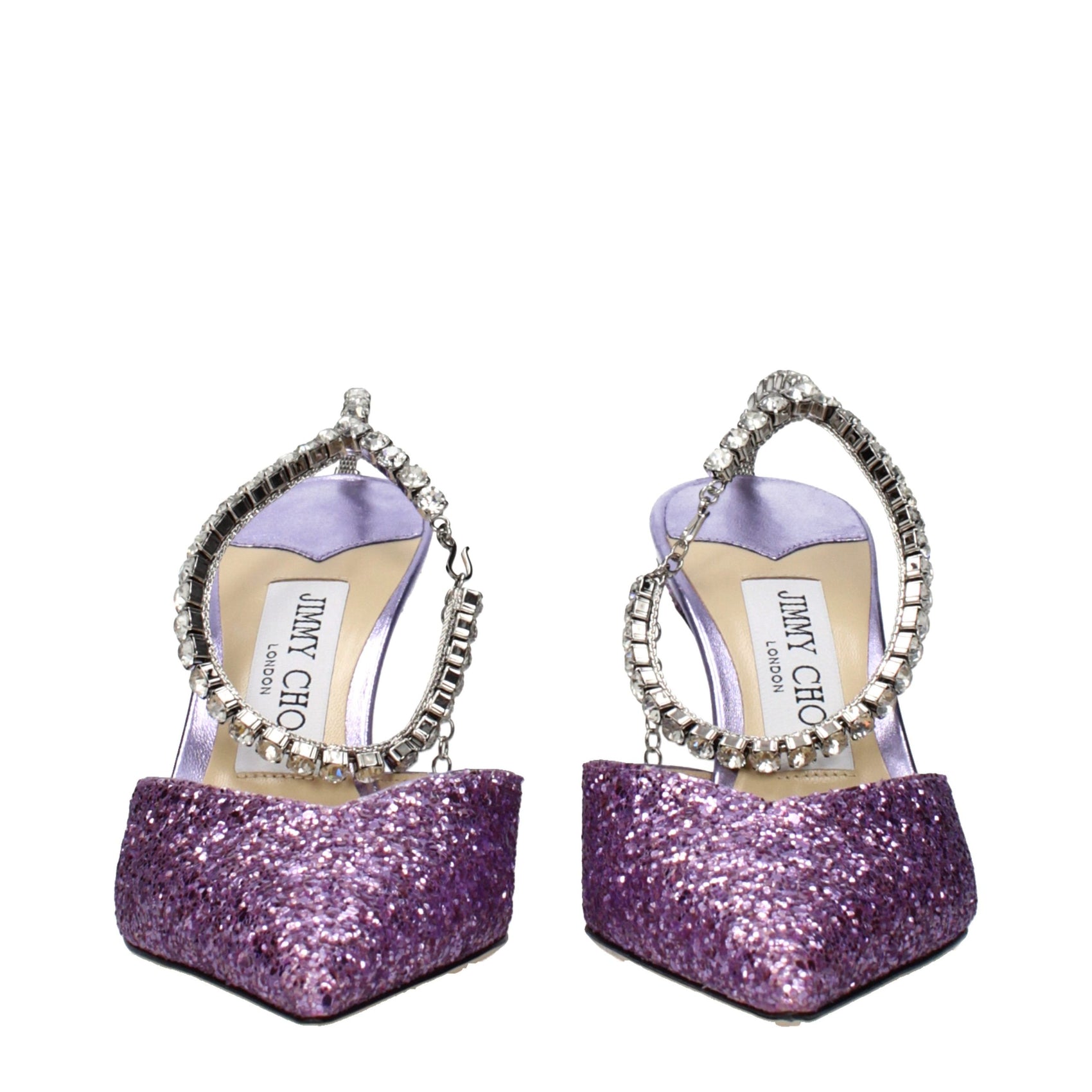 Jimmy Choo Purple Plastic Stiletto Heel Sandals