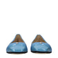 Jimmy Choo Light Blue Leather Ballet Flats