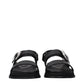 Jimmy Choo Black Leather Flat Sandals