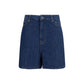 Marine Serre Blue Cotton Bermuda Shorts