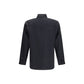 Deperlu Black Linen Dress Shirt