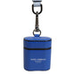 Dolce & Gabbana Case Blue Calf Leather Logo Flip Holder Strap Airpods