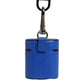Dolce & Gabbana Case Blue Calf Leather Logo Flip Holder Strap Airpods