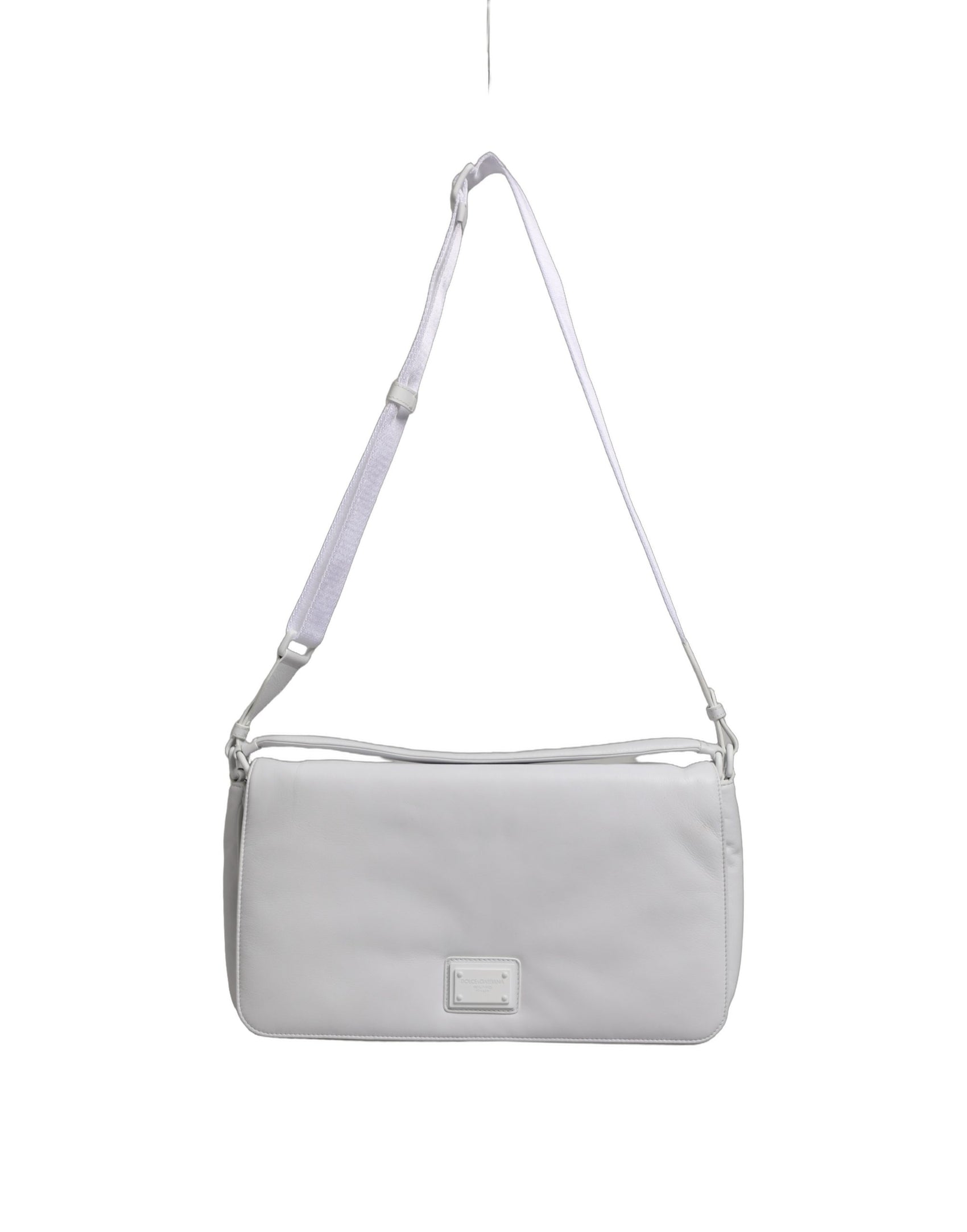 Dolce & Gabbana White Logo Plaque Crossbody Shoulder Borse Women Bag