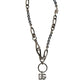 Dolce & Gabbana Silver Tone Chain Signature DG Logo Pendant Necklace