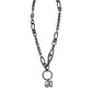 Dolce & Gabbana Silver Tone Chain Signature DG Logo Pendant Necklace