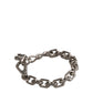 Dolce & Gabbana Silver Tone Heavy Chain Link Signature DG Logo Bracelet