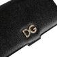 Dolce & Gabbana Case Flip Cover Black Calf Leather iPhone X - XS Phone