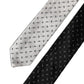 Dolce & Gabbana White Black Patterned Silk Adjustable Men Necktie Tie