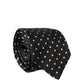 Dolce & Gabbana Black White Polka Dots Silk Adjustable Men Necktie Tie