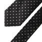 Dolce & Gabbana Black White Polka Dots Silk Adjustable Men Necktie Tie