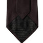 Dolce & Gabbana Black Red Patterned 100% Silk Adjustable Men Necktie Tie