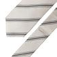 Dolce & Gabbana Beige Black Stripes 100% Silk Adjustable Men Necktie Tie