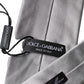 Dolce & Gabbana Gray Satin 100% Silk Adjustable Men Tied Necktie Tie