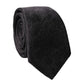Dolce & Gabbana Black Floral Brocade Silk Adjustable Men Tied Necktie Tie