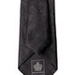 Dolce & Gabbana Black Floral Brocade Silk Adjustable Men Tied Necktie Tie