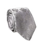 Dolce & Gabbana Silver Gray Paisley Silk Adjustable Men Tied Necktie Tie