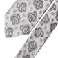 Dolce & Gabbana Silver Gray Paisley Silk Adjustable Men Tied Necktie Tie
