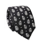 Dolce & Gabbana Black Paisley 100% Silk Adjustable Men Tied Necktie Tie