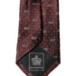 Dolce & Gabbana Burgundy Logo Monogram Silk Adjustable Men Necktie Tie