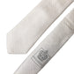 Dolce & Gabbana White Solid Textured Silk Adjustable Men Tied Necktie Tie