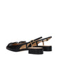Valentino Garavani Black Leather Ballet Flats