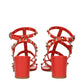 Valentino Garavani Orange Leather Platform Sandals