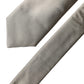 Dolce & Gabbana White Tattoo Floral Silk Adjustable Men Tied Necktie Tie