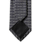 Dolce & Gabbana Black Geometric DG Silk Adjustable Men Tied Necktie Tie