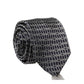 Dolce & Gabbana Black Geometric DG Silk Adjustable Men Tied Necktie Tie