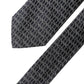 Dolce & Gabbana Black Geometric DG Silk Adjustable Men Tied Necktie Tie
