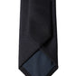 Dolce & Gabbana Black Solid 100% Silk Adjustable Men Tied Necktie Tie