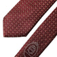 Dolce & Gabbana Burgundy Geometric Silk Adjustable Men Tied Necktie Tie