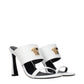 Versace White Leather Stiletto Heel Sandals