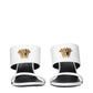 Versace White Leather Stiletto Heel Sandals