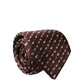 Dolce & Gabbana Burgundy Geometric Silk Adjustable Men Tied Necktie Tie