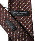Dolce & Gabbana Burgundy Geometric Silk Adjustable Men Tied Necktie Tie