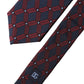 Dolce & Gabbana Blue Red Patterned 100% Silk Adjustable Men Necktie Tie