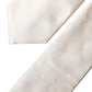 Dolce & Gabbana Off White Satin Silk Adjustable Women Tied Necktie Tie