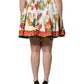 Dolce & Gabbana Multicolor Vegetable Print Short Poplin Mini Skirt