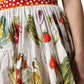 Dolce & Gabbana Multicolor Vegetable Print Short Poplin Mini Skirt