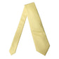 Dolce & Gabbana Yellow Solid Satin Silk Adjustable Women Tied Necktie Tie