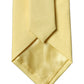 Dolce & Gabbana Yellow Solid Satin Silk Adjustable Women Tied Necktie Tie