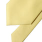 Dolce & Gabbana Yellow Solid Satin Silk Adjustable Women Tied Necktie Tie