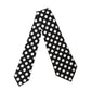Dolce & Gabbana Black White Polka Dot Silk Adjustable Women Necktie Tie