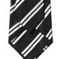 Dolce & Gabbana Black White Stripes Silk Adjustable Women Necktie Tie